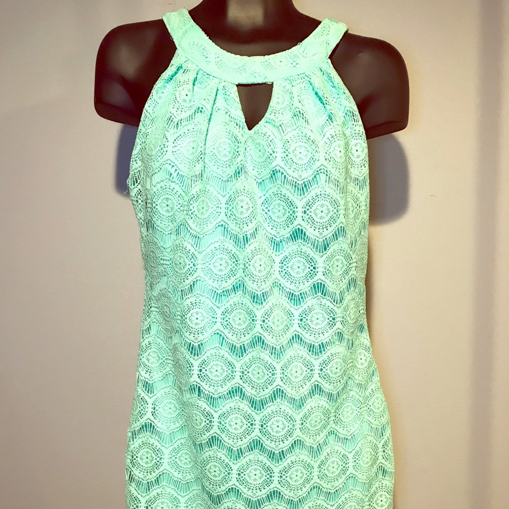 Maurice’s Sleeveless Sea Foam Green Lace Dress